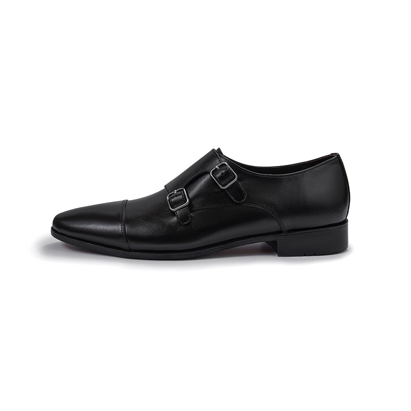 Toecap Double Monks - Black