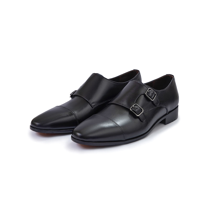 Toecap Double Monks - Black