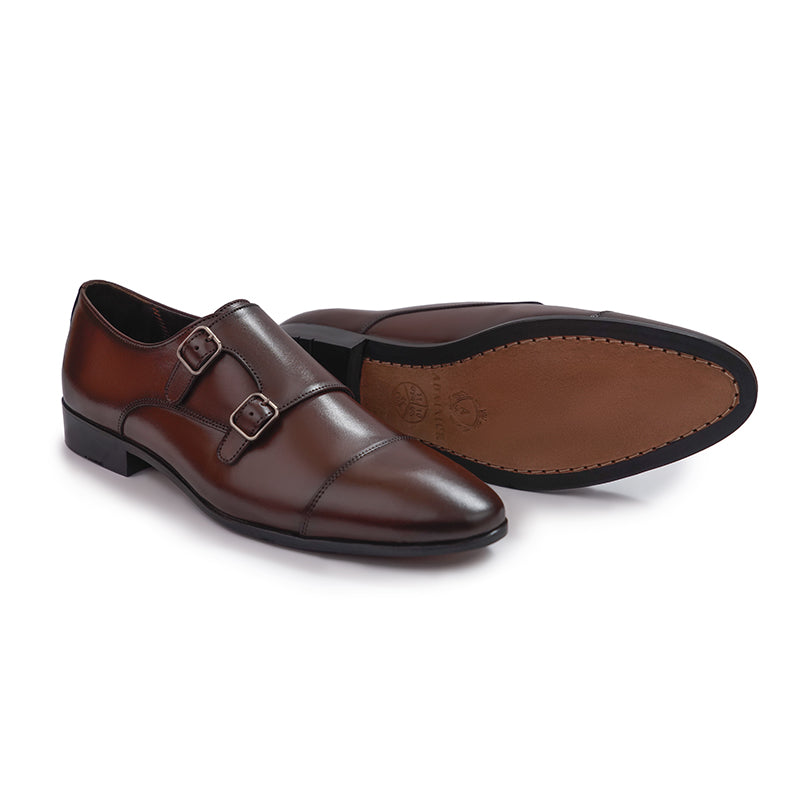 Toecap Double Monks - Tobacco