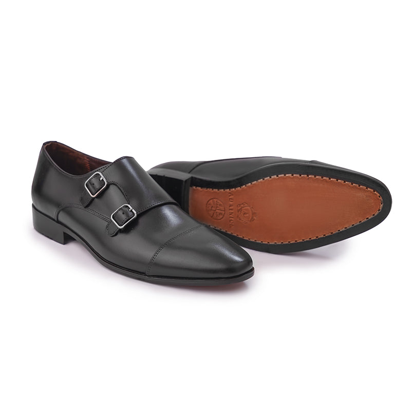 Toecap Double Monks - Black